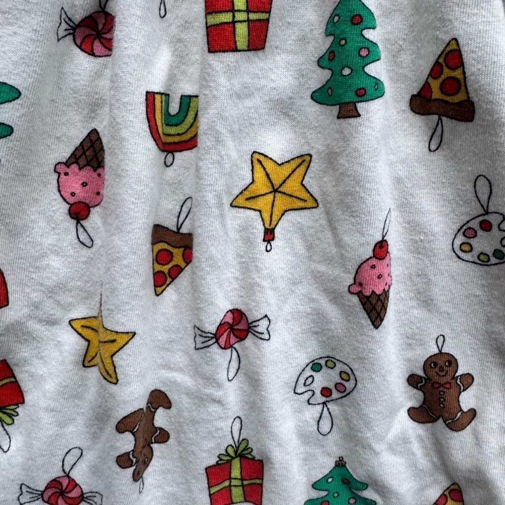 Cat & Jack Girls Holiday Print Long Sleeve Dress – Size Small (6/7) - Picture 6 of 8